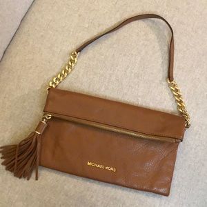 Leather MK Clutch